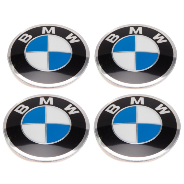 Set 4 Buc Emblema Autocolant Capac Janta Oe Bmw Seria 3 E21 1972-1981 45MM 36131181082